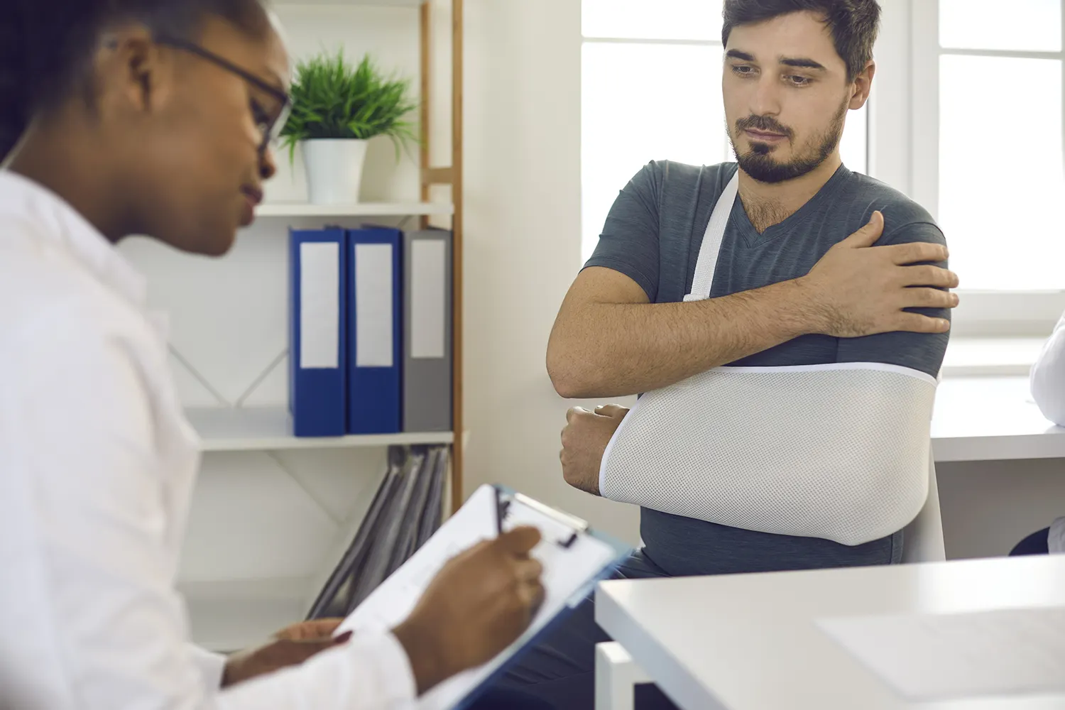 Image representing a person injured at work